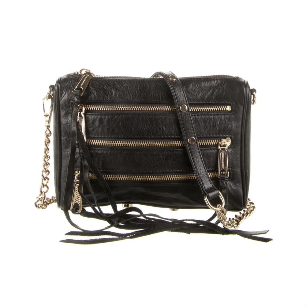 Rebecca Minkoff Black 5 Zip Crossbody